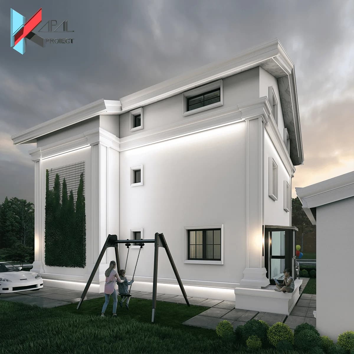 Proiect case clasic K164 Locuinta individuala P+1E+M Constanta - perspectiva exterioara Kapal Proiect