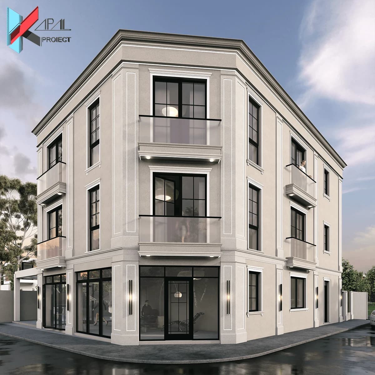 Proiect case clasic K155 Locuinta unifamiliala P+2E - fatada principala Kapal Proiect