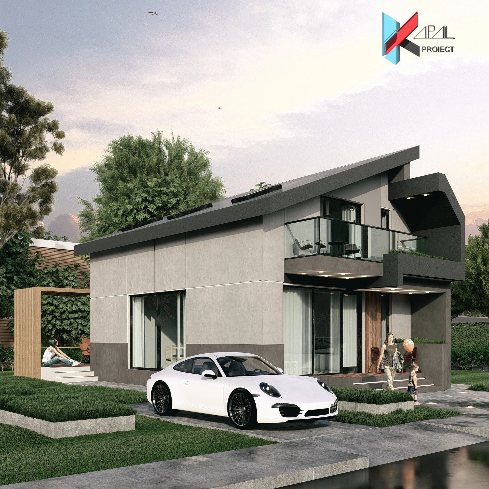 Proiect case modern K182 Locuinta unifamiliala P+M - imagine galerie 5 Kapal Proiect