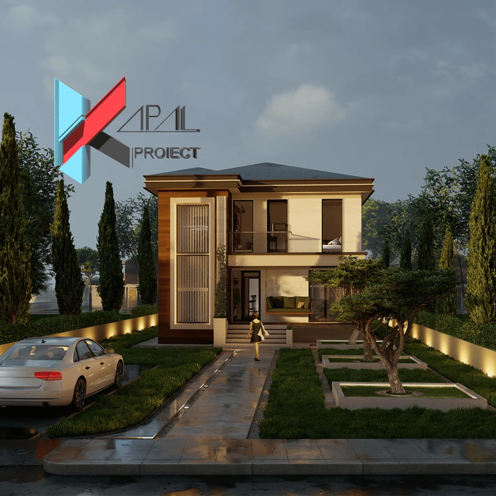 Proiect case modern K023 Locuinta unifamiliala S+P+1E Constanta - fatada principala Kapal Proiect