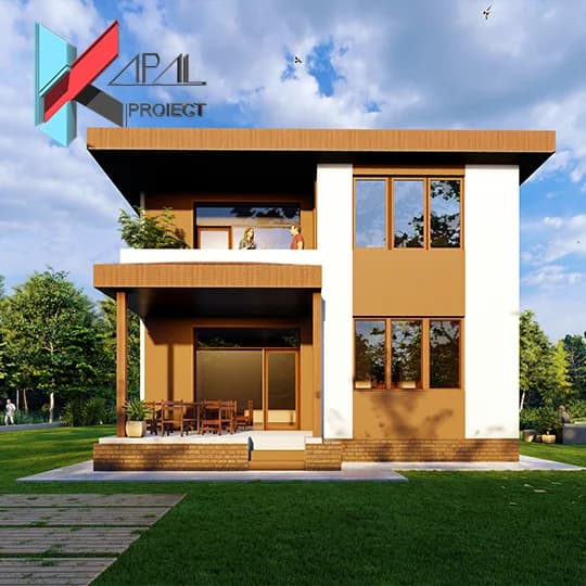 Proiect case modern K029 Locuinta unifamiliala P+1E Constanta - fatada principala Kapal Proiect