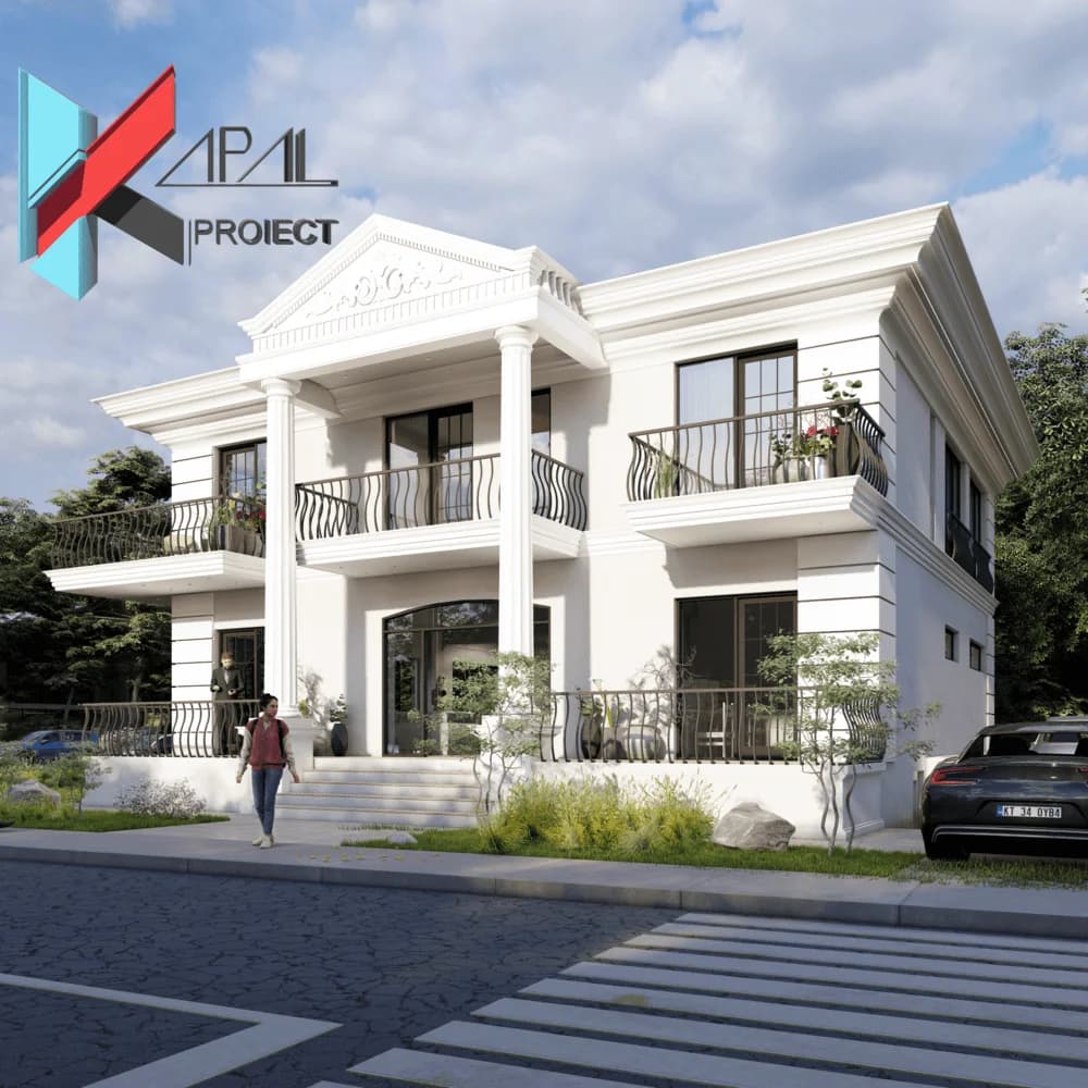 Proiect case clasic K071 Locuinta unifamiliala S+P+1E Constanta - fatada principala Kapal Proiect