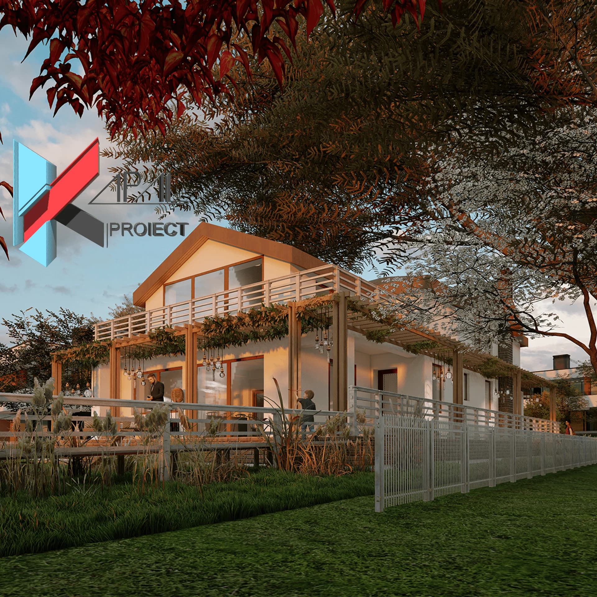 Proiect case modern K082 Locuinta unifamiliala P+M Constanta - fatada principala Kapal Proiect