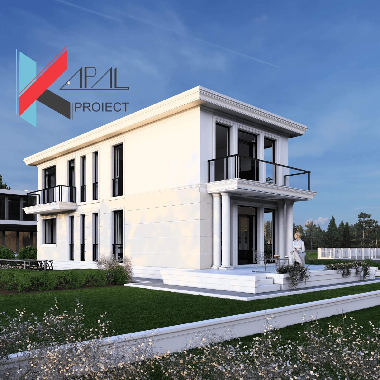 Proiect case clasic K100 Locuinta unifamiliala P+1E Constanta - detaliu fatada Kapal Proiect