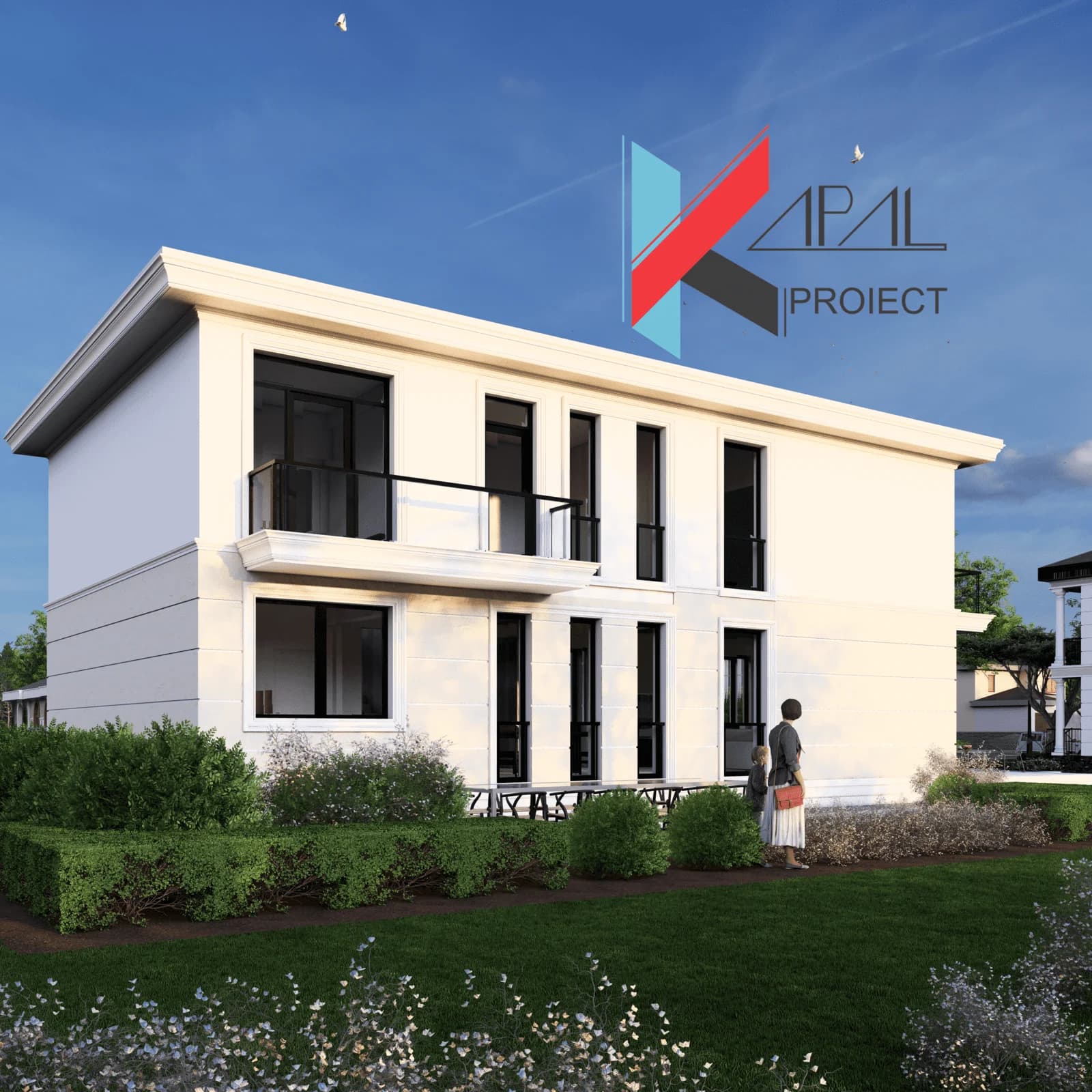 Proiect case clasic K100 Locuinta unifamiliala P+1E Constanta - vedere spate Kapal Proiect