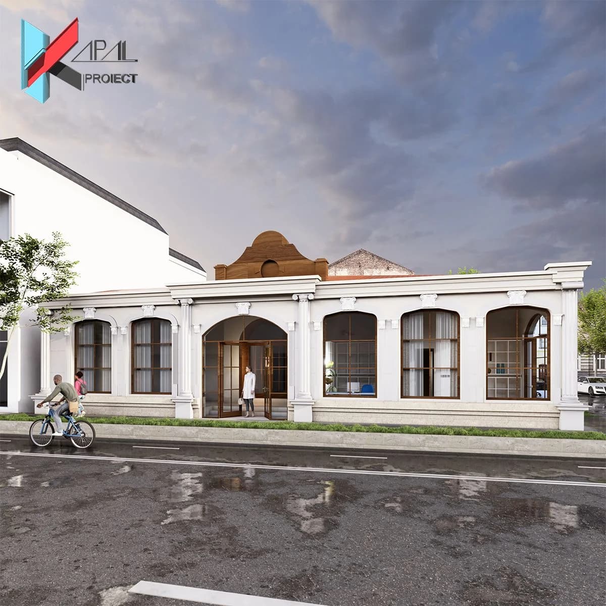 Proiect alte clasic K122 Modificare Spatii comerciale P Constanta - vedere laterala Kapal Proiect