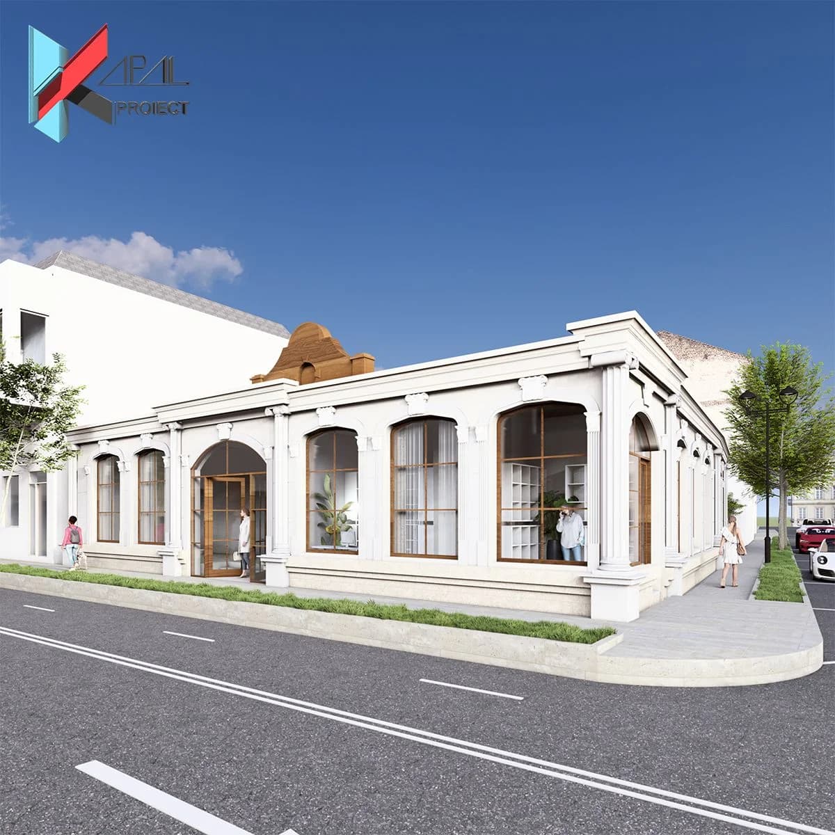 Proiect alte clasic K122 Modificare Spatii comerciale P Constanta - detaliu fatada Kapal Proiect