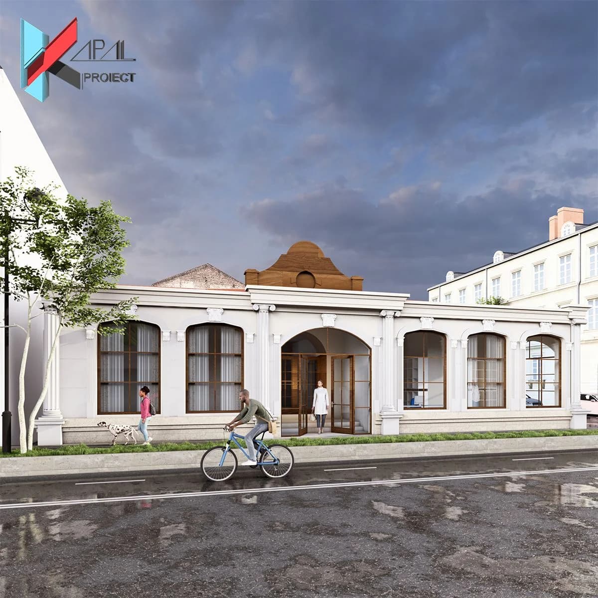 Proiect alte clasic K122 Modificare Spatii comerciale P Constanta - perspectiva exterioara Kapal Proiect