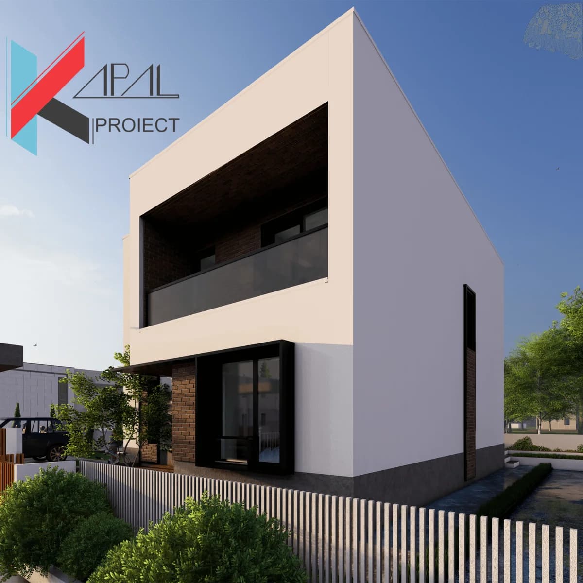 Proiect case modern K127 Locuinta unifamiliala P+1E Constanta - perspectiva exterioara Kapal Proiect