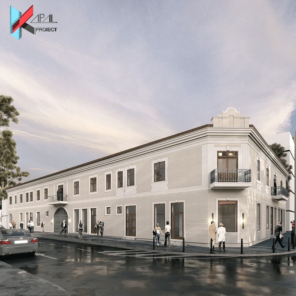 Proiect culte clasic K154 Lacas de cult musulman, sediu administrativ si sediu social; anexa Constanta - perspectiva exterio.