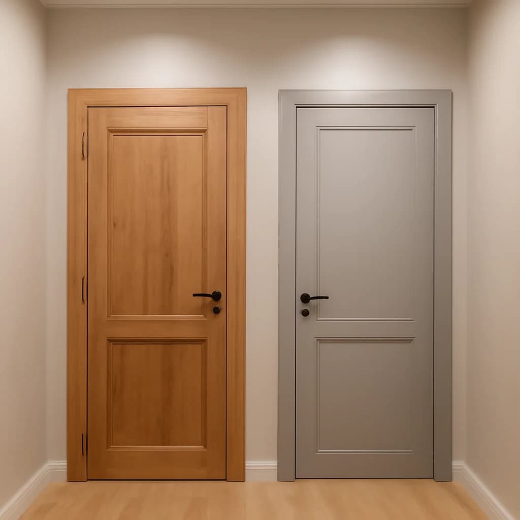 Uși interioare: lemn masiv sau MDF? — ilustratie design interior | Kapal Proiect