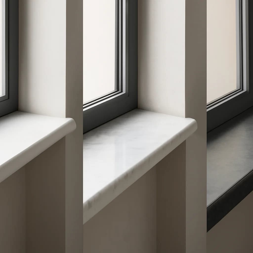 Glaf interior: PVC, marmură sau granit?