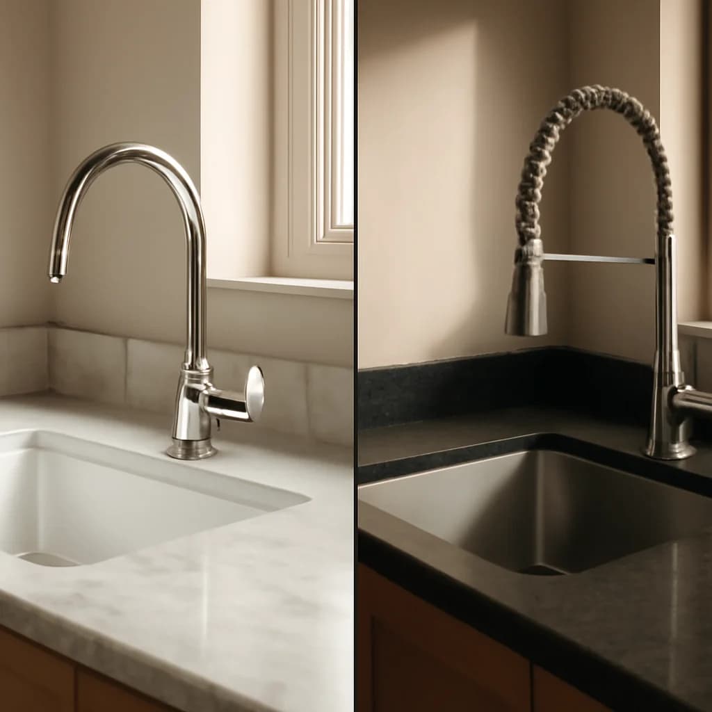 Robinet clasic sau cu cap extensibil: cum alegi