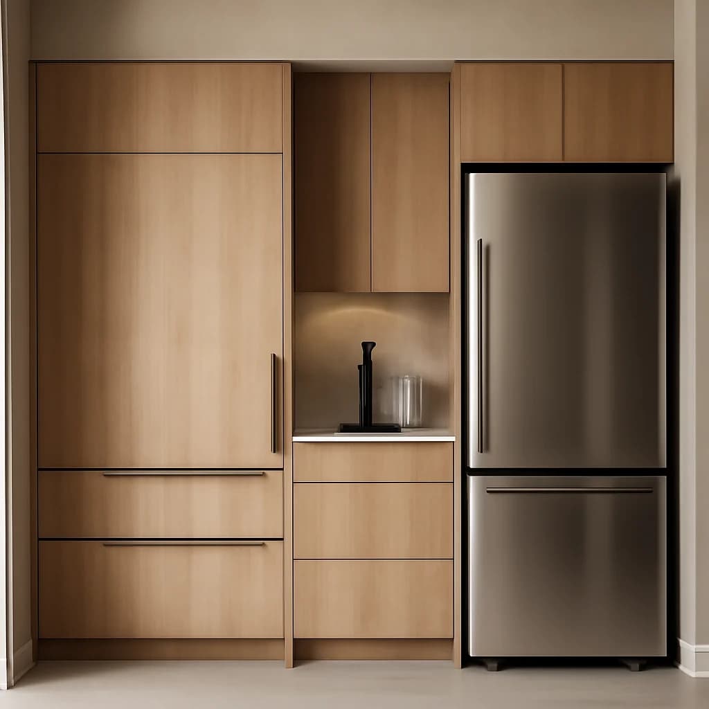 Frigider încorporat sau freestanding — cum alegi corect — ilustratie design interior | Kapal Proiect