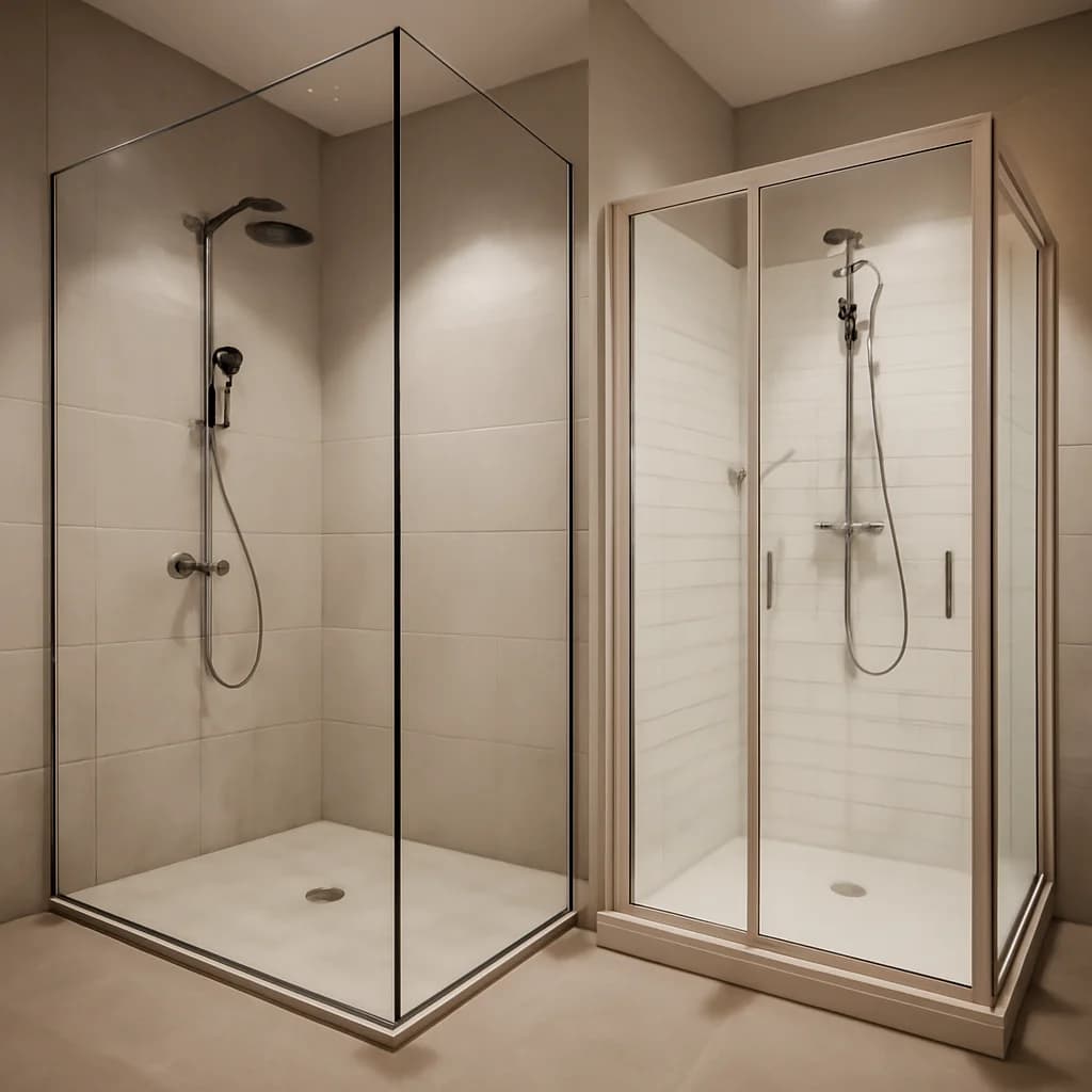 Cabină de duș walk-in sau cu ușă? Ghid de alegere