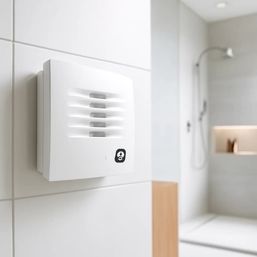 Ventilator de baie cu timer sau cu senzor de umiditate — ilustratie construcții | Kapal Proiect