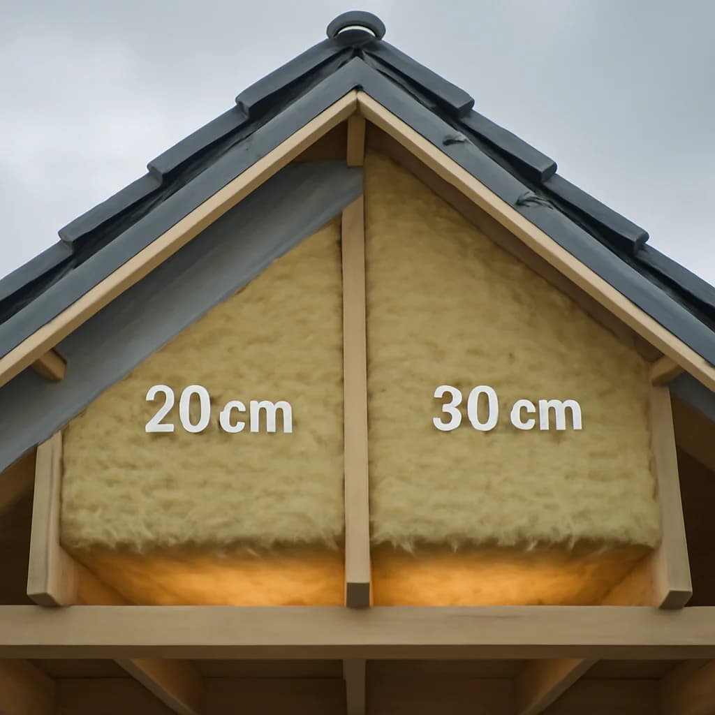 Termoizolație acoperiș: 20 cm sau 30 cm de vată minerală? — ilustratie arhitectură | Kapal Proiect
