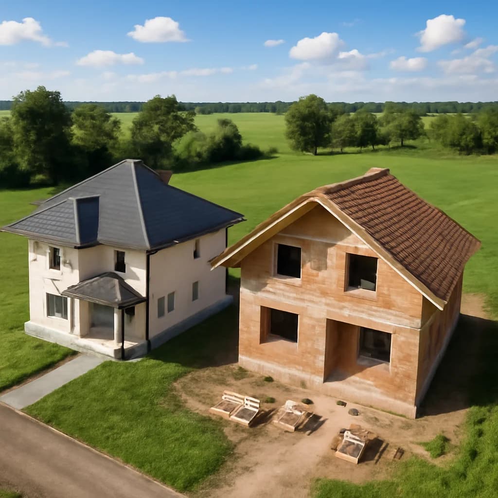 Casă la cheie sau construcție în etape: cum alegi — ilustratie construcții | Kapal Proiect