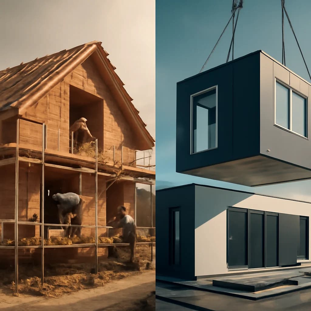 Casă modulară sau clasică: cum alegi în 2026 — ilustratie construcții rezidențiale | Kapal Proiect