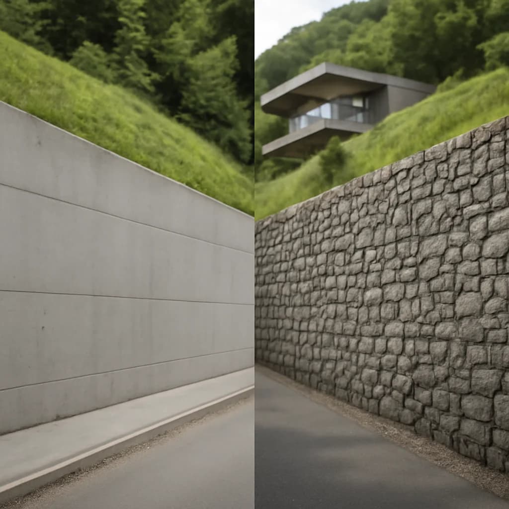 Zid de sprijin: beton armat sau gabioane?