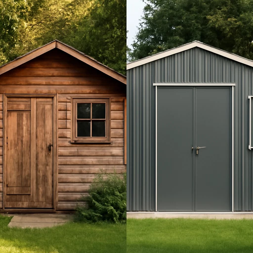 Cabană de grădină: lemn sau metal? — ilustratie construcții | Kapal Proiect