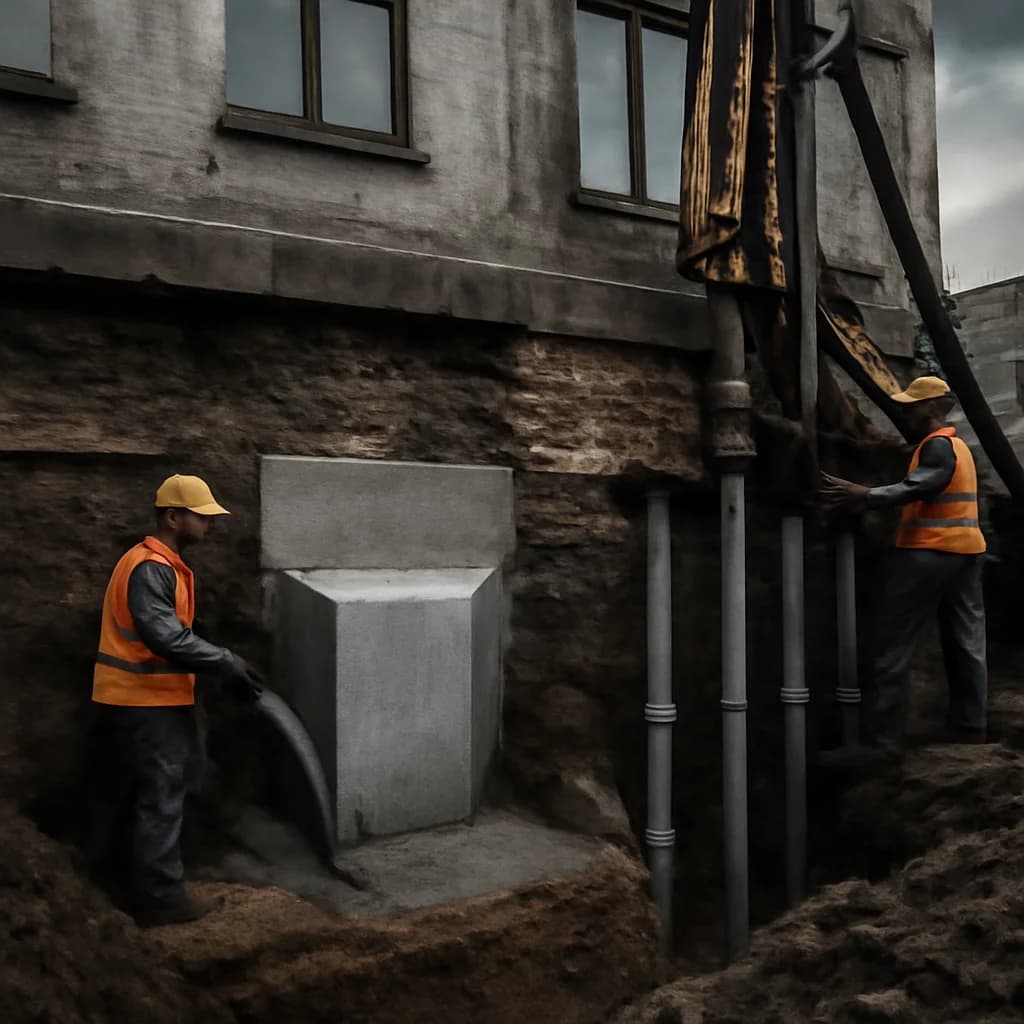 Subzidire sau micropilotare? Cum alegi consolidarea — ilustratie construcții | Kapal Proiect