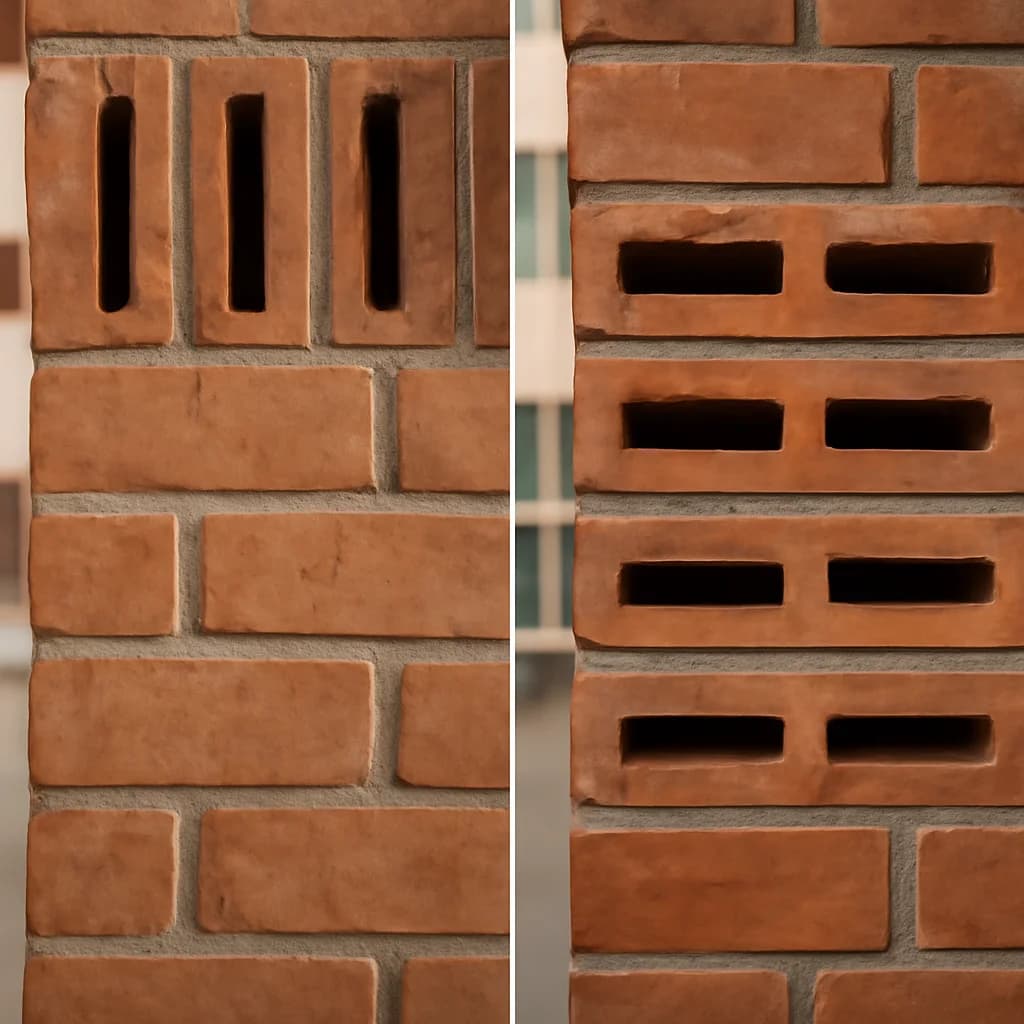 Cărămidă cu goluri verticale sau orizontale? Cum alegi — ilustratie materiale construcții | Kapal Proiect