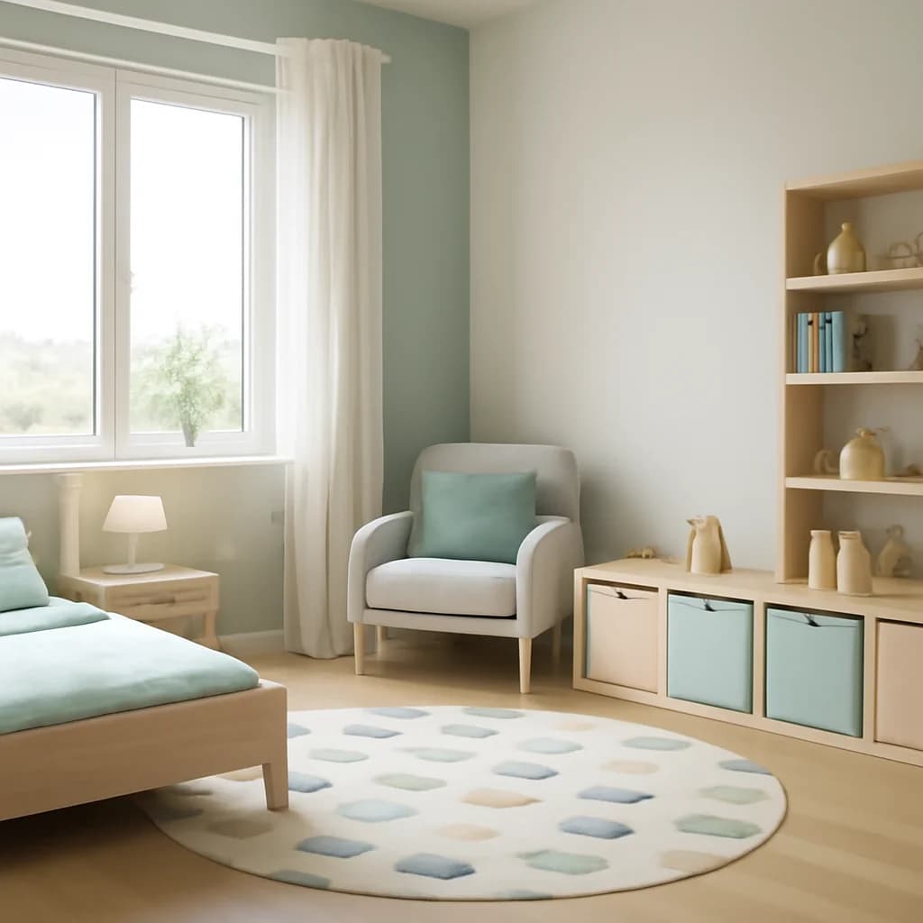 Camera copilului: zonare, siguranță și adaptabilitate — ilustratie design interior | Kapal Proiect