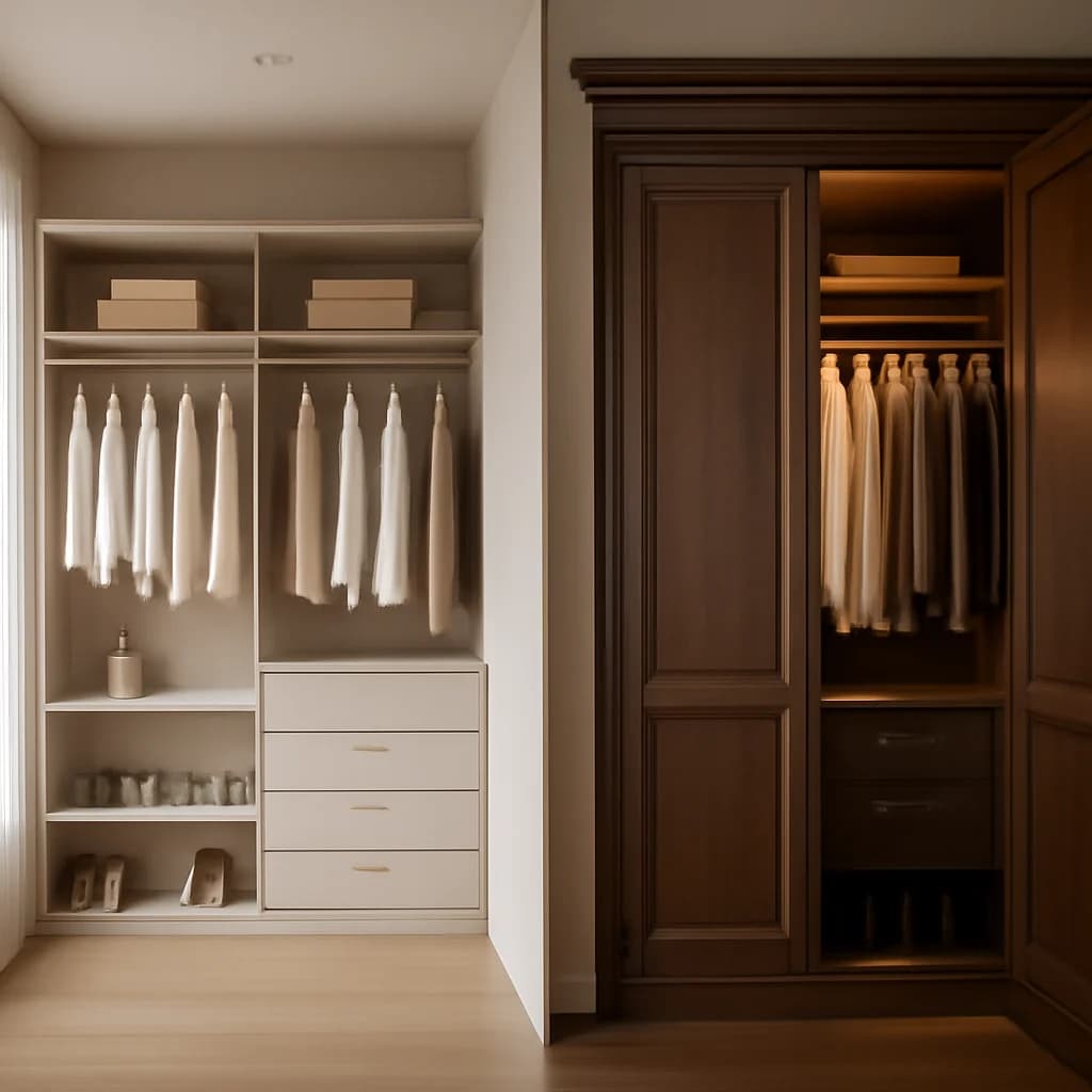 Garderobă walk-in sau dressing clasic: cum alegi corect