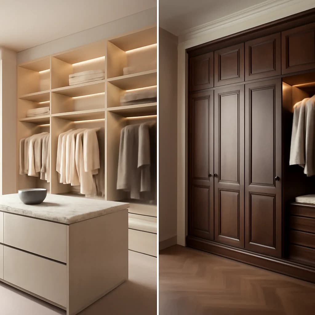 Garderobă walk-in sau dressing clasic: ce alegi?