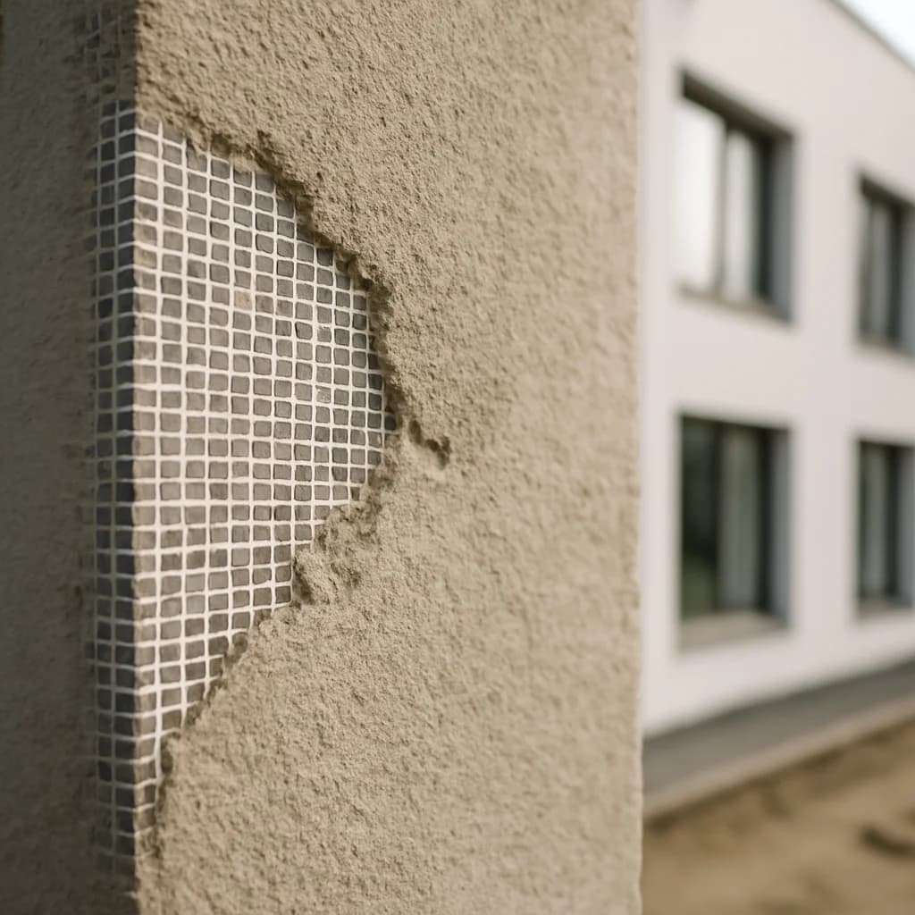 Plasă de fibră de sticlă pentru tencuială: când e necesară și cum se alege — ilustratie construcții | Kapal Proiect