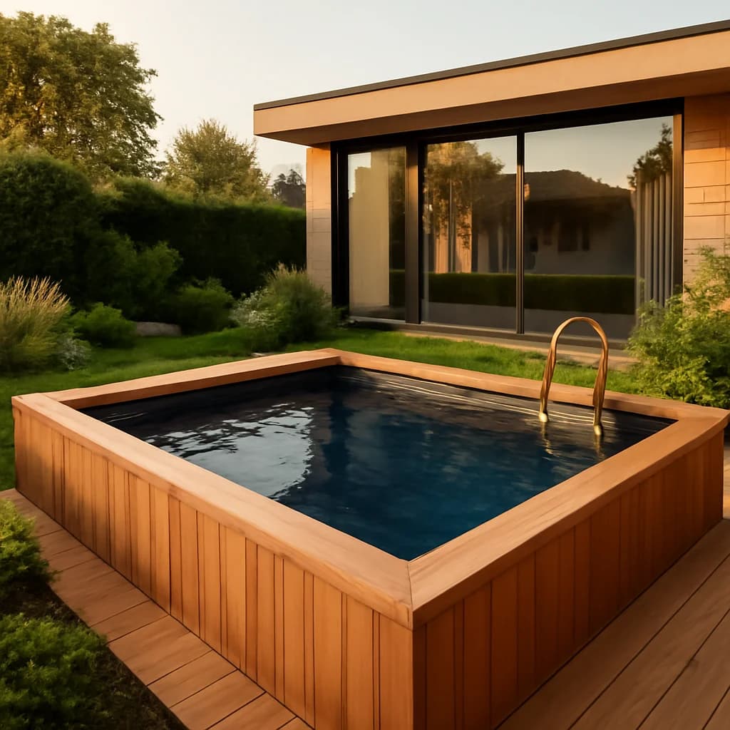 Piscină supraterană: temporară sau permanentă? — ilustratie construcții rezidențiale | Kapal Proiect