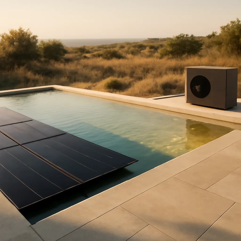 Pompă de căldură sau panouri solare pentru piscină? — ilustratie energii regenerabile | Kapal Proiect