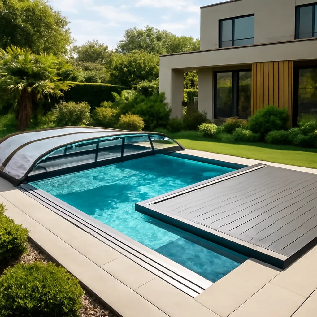 Copertină de piscină telescopică sau plană: cum alegi
