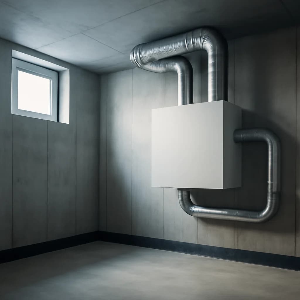 Ventilația subsolului: cum prevenim mucegaiul și umiditatea — ilustratie construcții | Kapal Proiect