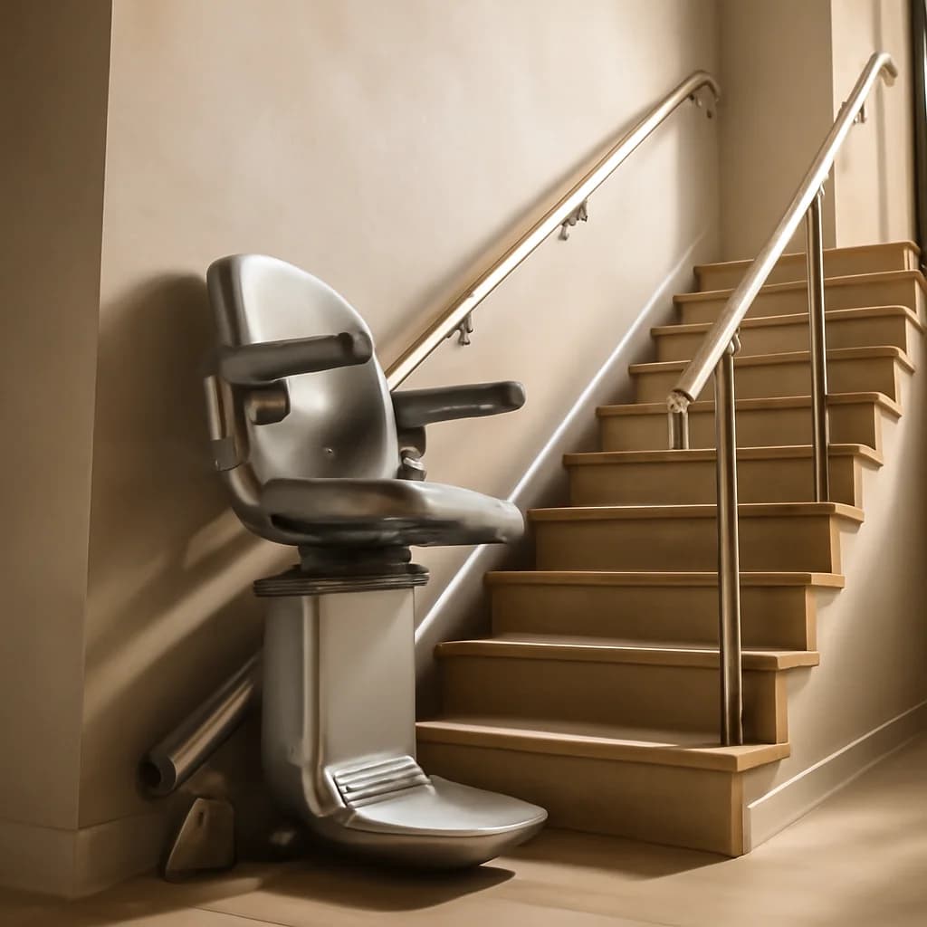 Scaun urcare scară (stairlift): tipuri și instalare — ilustratie arhitectură | Kapal Proiect