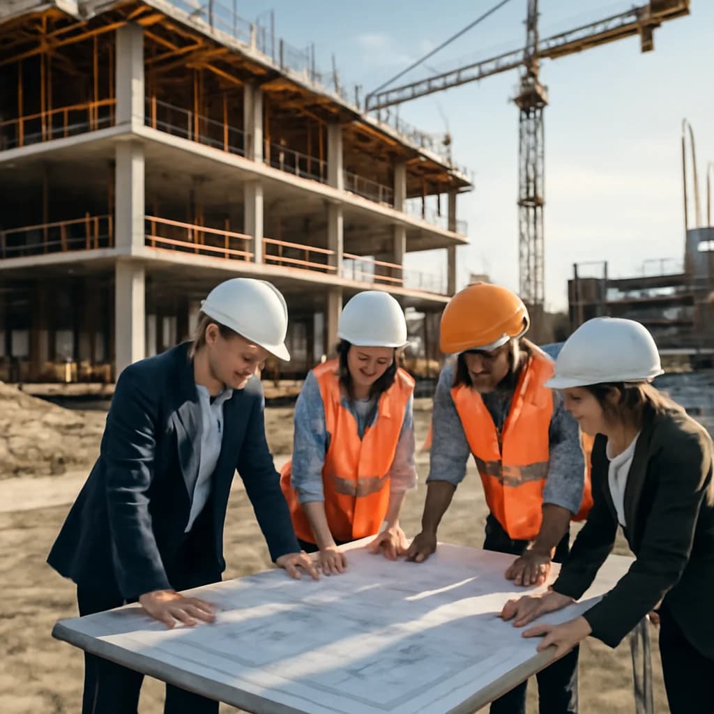 Managementul de proiect în arhitectură: cum funcționează în practică — ilustratie construcții | Kapal Proiect