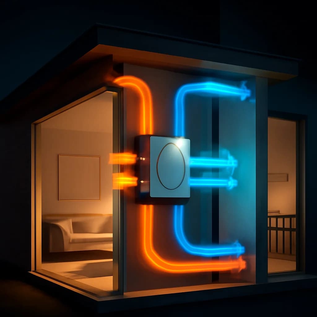 Ventilarea cu recuperare de căldură: cum funcționează — ilustratie arhitectură | Kapal Proiect