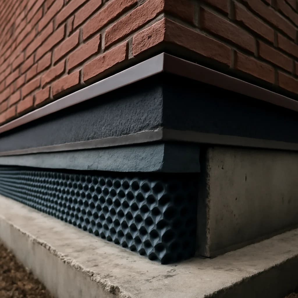 Racord soclu–perete exterior: soluții tehnice și greșeli frecvente — ilustratie construcții | Kapal Proiect