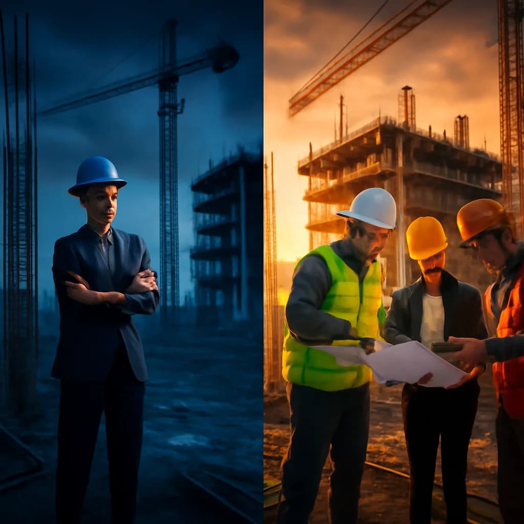 Dirigenție vs. asistență tehnică: roluri și costuri — ilustratie construcții | Kapal Proiect