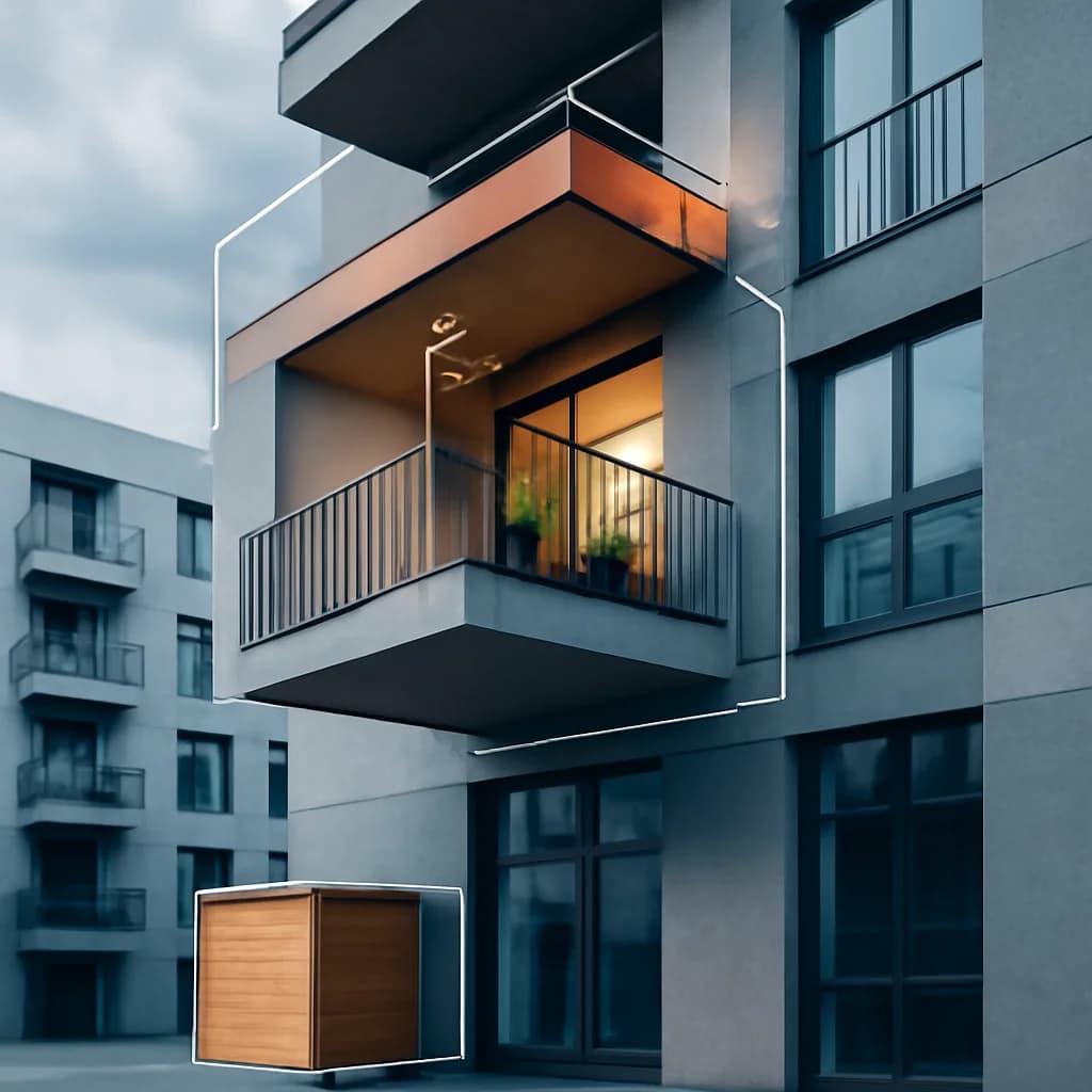 Balcon, terasă, boxă: ce suprafețe intră în calcul?