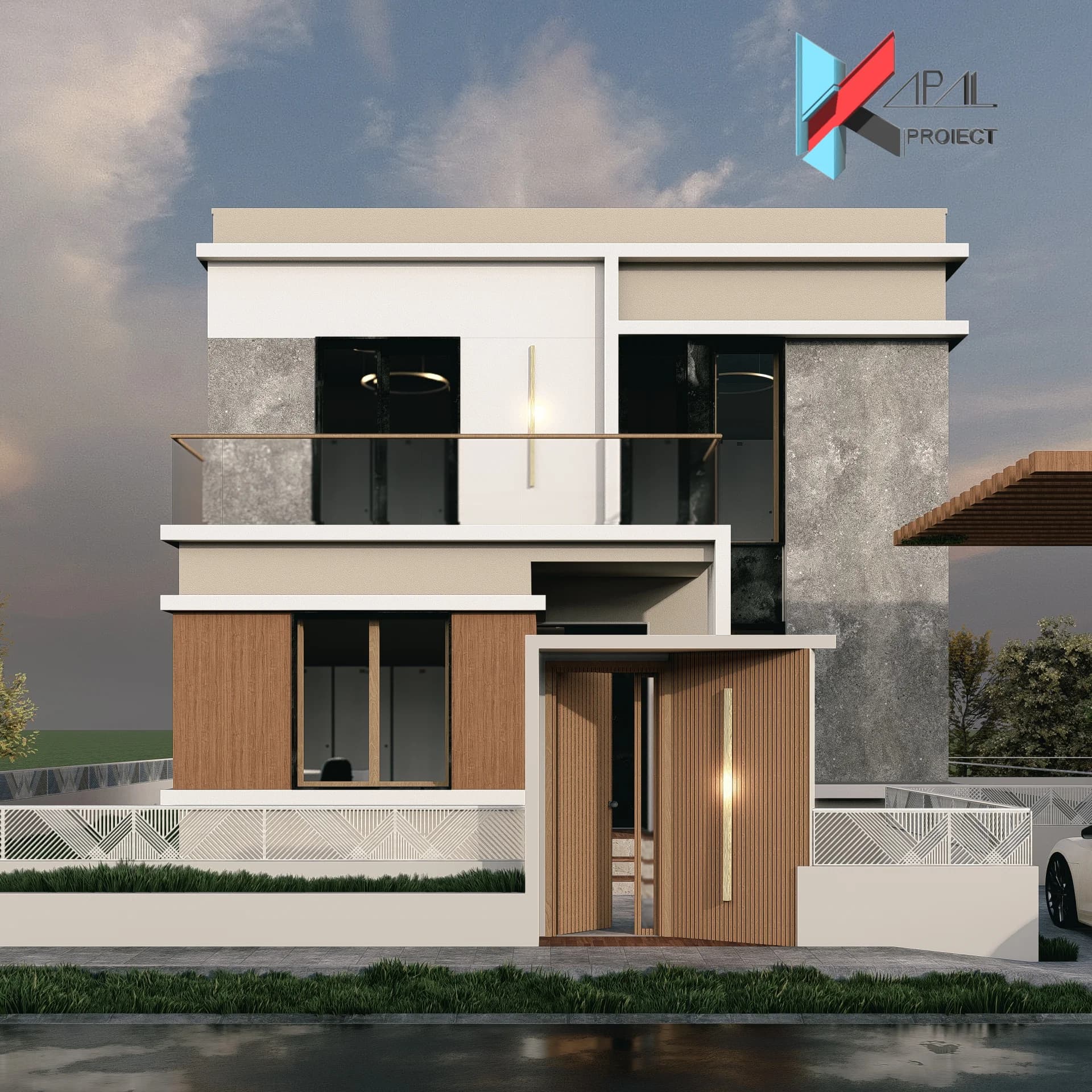 Proiect case modern K180 Locuinta unifamiliala P+1E Constanta - perspectiva exterioara Kapal Proiect