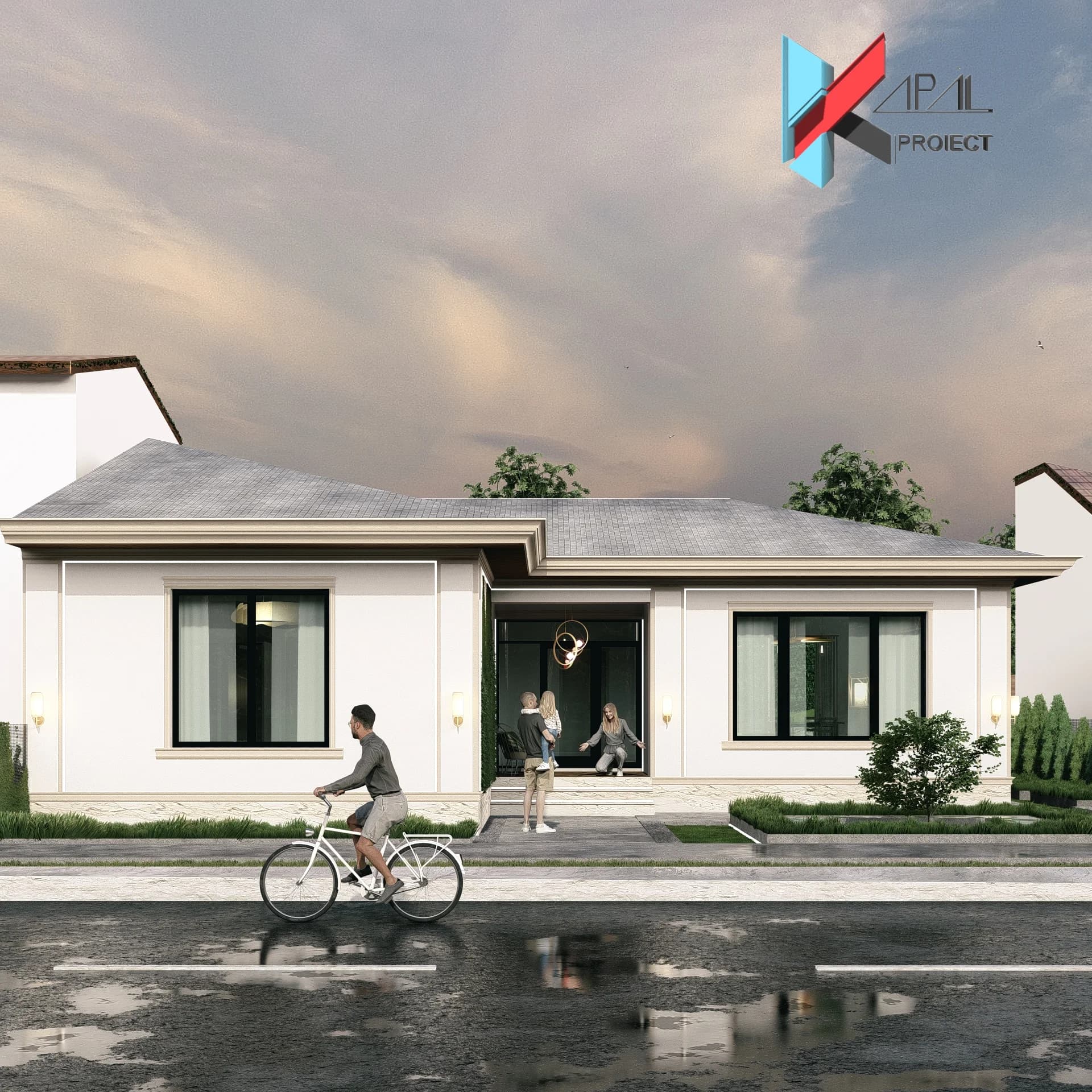 Proiect case clasic K152 Locuinta unifamiliala parter Constanta - vedere spate Kapal Proiect