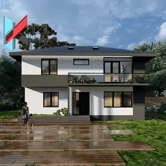 Proiect case modern K010 Locuinta unifamiliala P+1E Constanta - fatada principala Kapal Proiect
