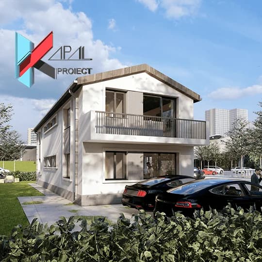 Proiect case modern K011 Locuinta unifamiliala S+P+M Constanta - fatada principala Kapal Proiect
