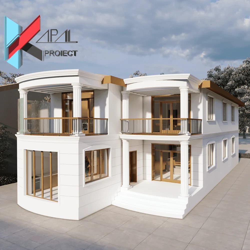 Proiect case clasic K012 Locuinta unifamiliala P+1E Constanta - vedere laterala Kapal Proiect