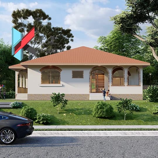 Proiect case clasic K014 Locuinta unifamiliala P Constanta - fatada principala Kapal Proiect