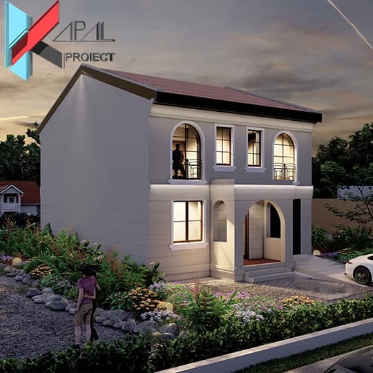 Proiect case clasic K027 Locuinta unifamiliala S+P+1E Constanta - perspectiva exterioara Kapal Proiect