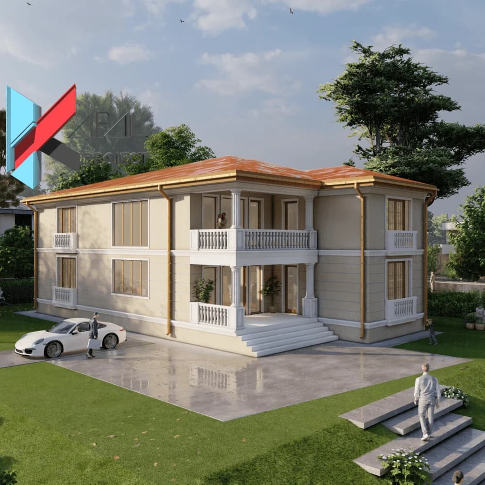 Proiect case clasic K037 Locuinta unifamiliala P+1E Constanta - vedere laterala Kapal Proiect
