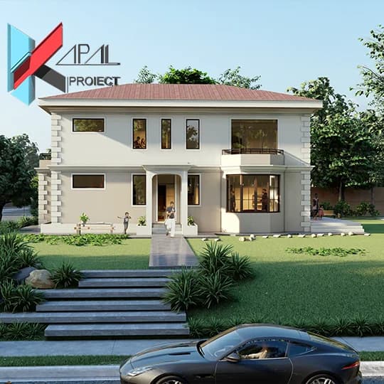 Proiect case clasic K057 Locuinta unifamiliala P+1E Constanta - fatada principala Kapal Proiect